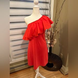 A new day one shoulder ruffle neck dress new with tag size xsmall